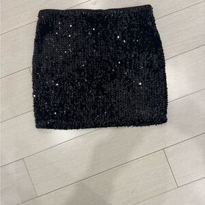 Forever 21 Black Sequin Mini Skirt